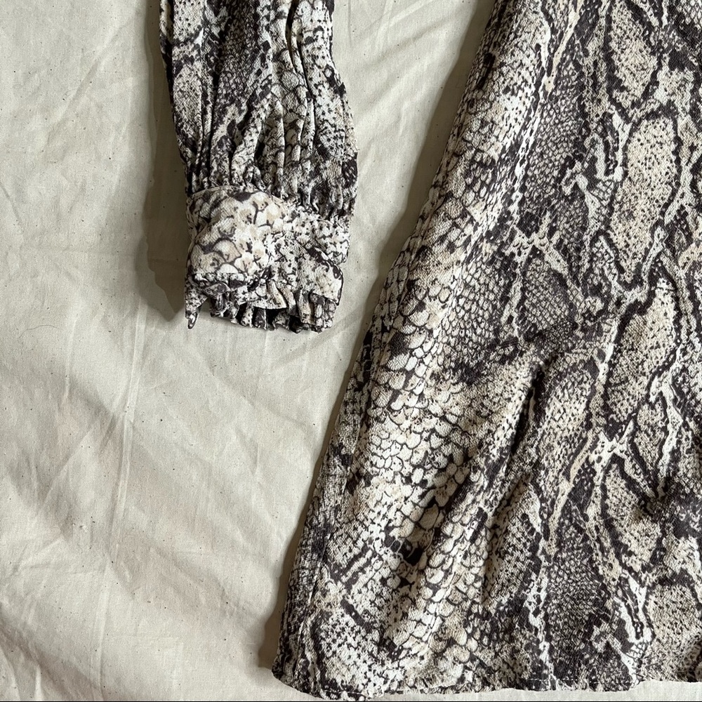 Reformation Mini Python Dress Size 0 - image 5